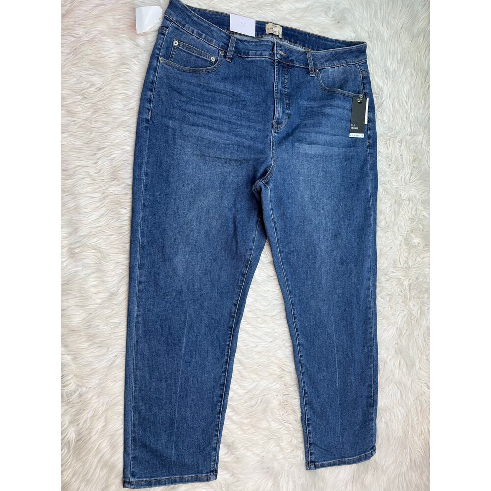 Eloquii The Leigh Super Stretch Slim Leg Jean Blue Size 18 NWT Plus Size Denim - Picture 3 of 11